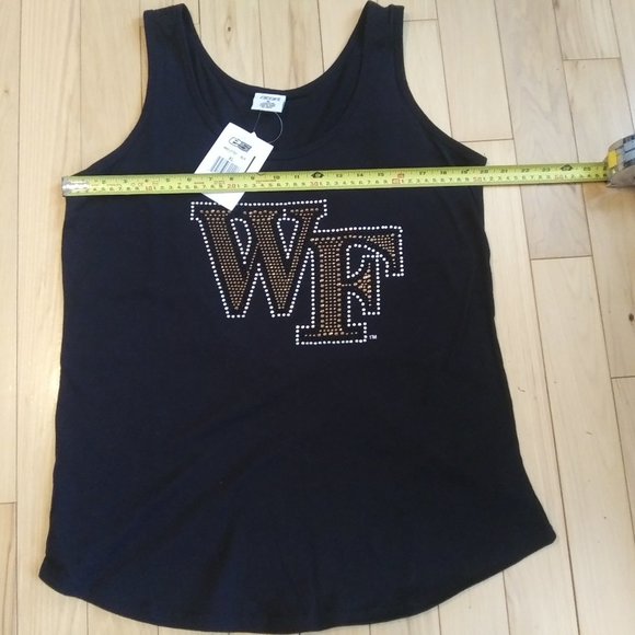 New black tank top with bling  WF in rhinestones size XL - Picture 6 of 8